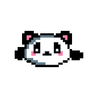 Pixel Panda Sticker