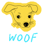 SharonKilgannon cute dog blue dogs Sticker
