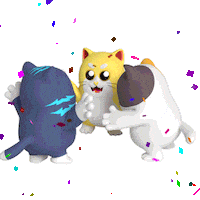 Happy Party Sticker by Liberty Cats Emojis