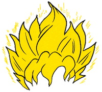 Super Saiyan Hair Sticker by Originals