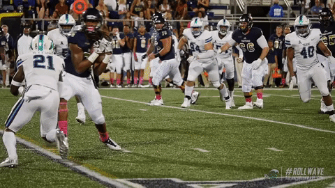 lewis jr football GIF by GreenWave