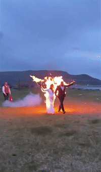 Newlyweds Mark Special Day With Amazing Stunt