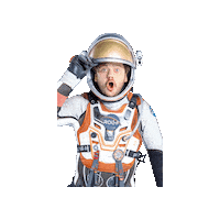 Astronaut Wow Sticker by moebelroller