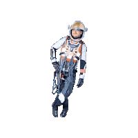 Aliens Astronaut Sticker by moebelroller