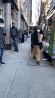 New Yorkers Brave Long Lines for COVID-19 Tests in Manhattan Ahead of Thanksgiving