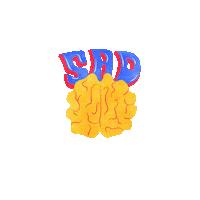 elliemerez sad cry brain sadness Sticker