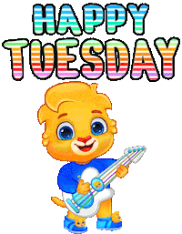Tuesday Morning Sticker by Lucas and Friends by RV AppStudios