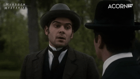Murdoch Mysteries Reaction GIF by Acorn TV