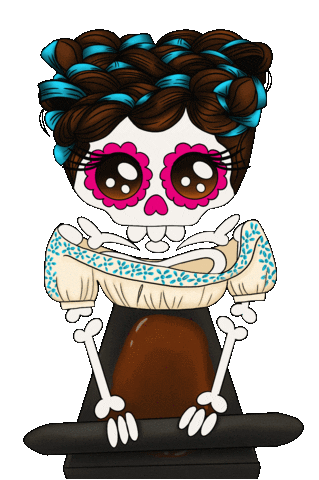 Chocolate Cooking Sticker by La Catrina Bohemia