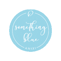 Blue Dress Bride Sticker by anixigifts