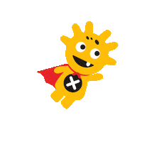 The_Mibblers animation flying character superhero Sticker