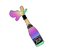 New Years Party Sticker by Kristine Lomnes