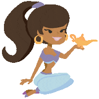 vogliaswimwear genie genies space star Sticker