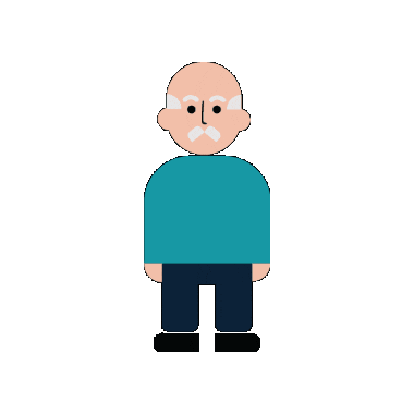 Old Man Grandpa Sticker by CARE | Circular Households