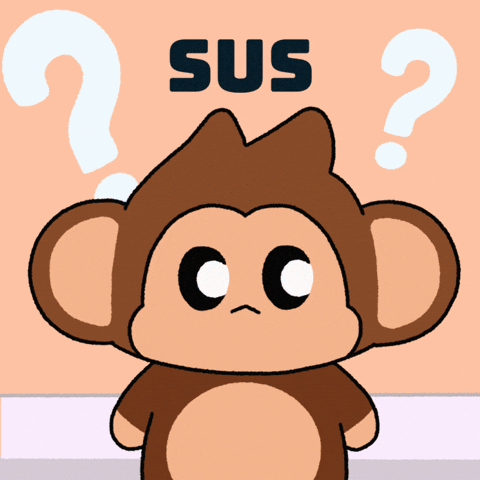 Suspicious What The GIF by Chimpers