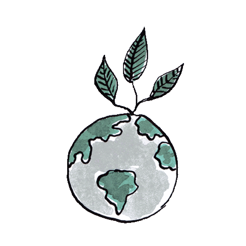ESSENZAHOME green plant bed planet Sticker