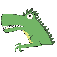 LENAMIRAL green dino lenamiral Sticker