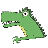LENAMIRAL green scream stupid dino Sticker