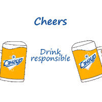 Cheers Drink Responsibly Sticker by Sengur Brand