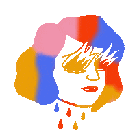 mardetutis woman fuego ojos mardetutis Sticker