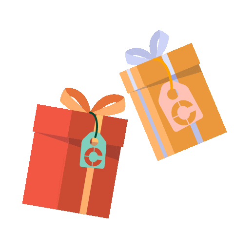 cornersbrookfield giphyupload dancing gifts presents Sticker