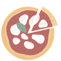 ottosuperstudio pizza yummy slice margherita Sticker