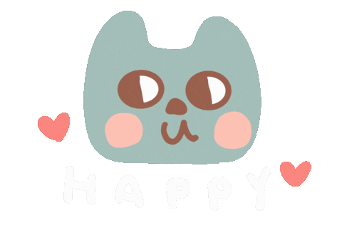 Happy Cat Sticker by Poca Poca Studio