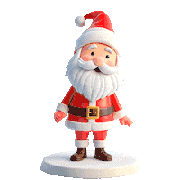 Greeting Santa Claus Sticker by Omer Studios