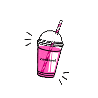 pink milkshake Sticker