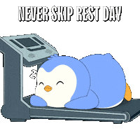 Working Out No Pain No Gain Sticker by Pudgy Penguins