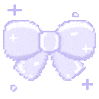 wooounoom pixel purple ribbon roa Sticker