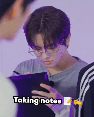 Leo Taking Notes GIF