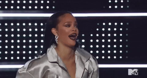 Rihanna Laughing GIF by 2020 MTV Video Music Awards