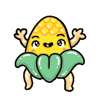 Corn Maiz Sticker by Garbi KW