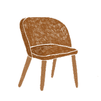 Vintage Chair Sticker by Our Second Nature
