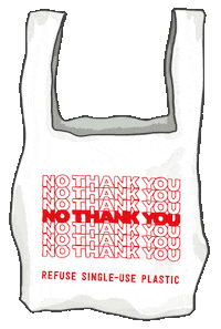 No Thank You Bag Sticker by megan lockhart