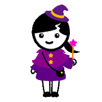 Girl Halloween Sticker