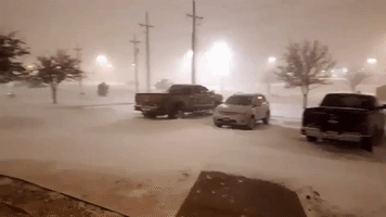 Blizzard Shuts Down Lubbock, Texas