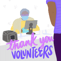 Election 2020 Thank You Sticker by Creative Courage