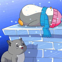 Cat Snow GIF by Pudgy Penguins