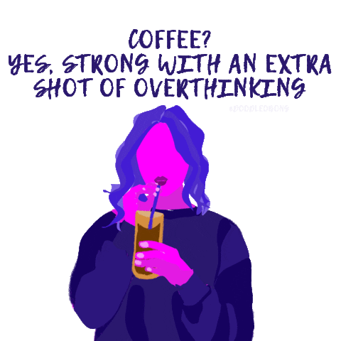 Doodleobong giphyupload coffee overthinking doodleobong Sticker