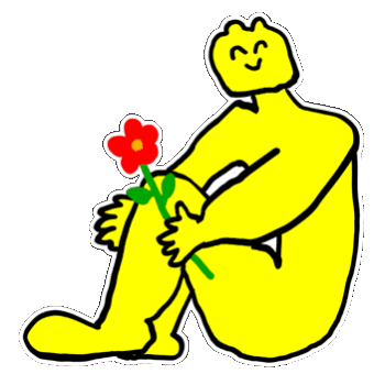 kiiro_suishaw smile flower 黄色 スマイル Sticker