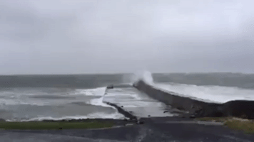 Gale Winds Churn Water Off of Isle of Islay