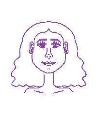 kamsart happy art girl hair Sticker