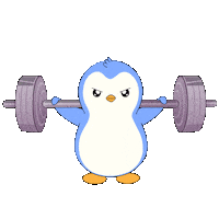 Working Out No Pain No Gain Sticker by Pudgy Penguins
