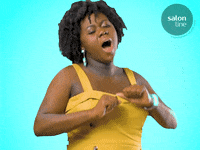 salonline reaction good morning hair tired GIF