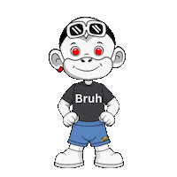 White Monkey Red Earring Sticker by Zhot