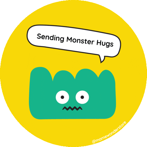 mame_wonderstore giphyupload halloween monster monster hugs cute green monster Sticker