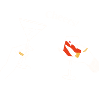 zaylanewyork cheers gold cocktail jewelry Sticker