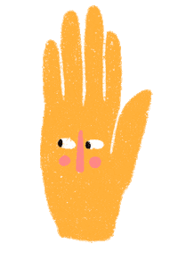 zonizom face hand Sticker